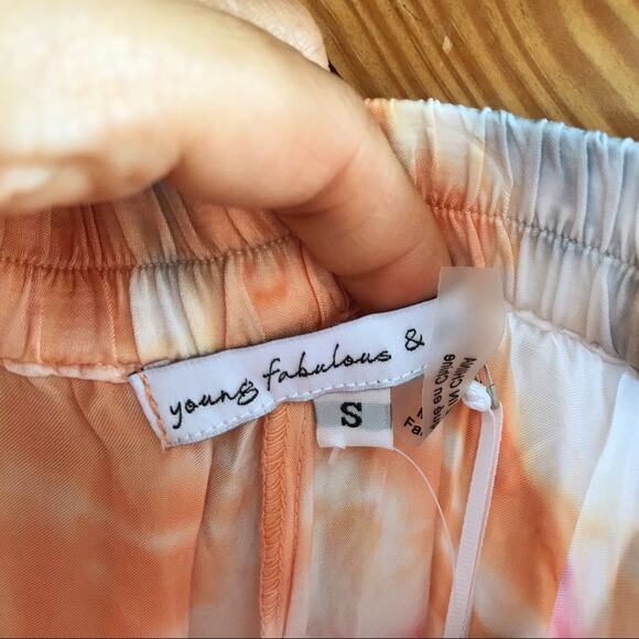 Young Fabulous & Broke Rainbow Tie Dye Wide Leg Pants - Picture 5 of 6